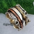thumbnail image 6 of 925 Sterling Silver Spinner Ring | Triple Infinity Fiddle Ring | Unique Boho Jewelry Gift, 6 of 10