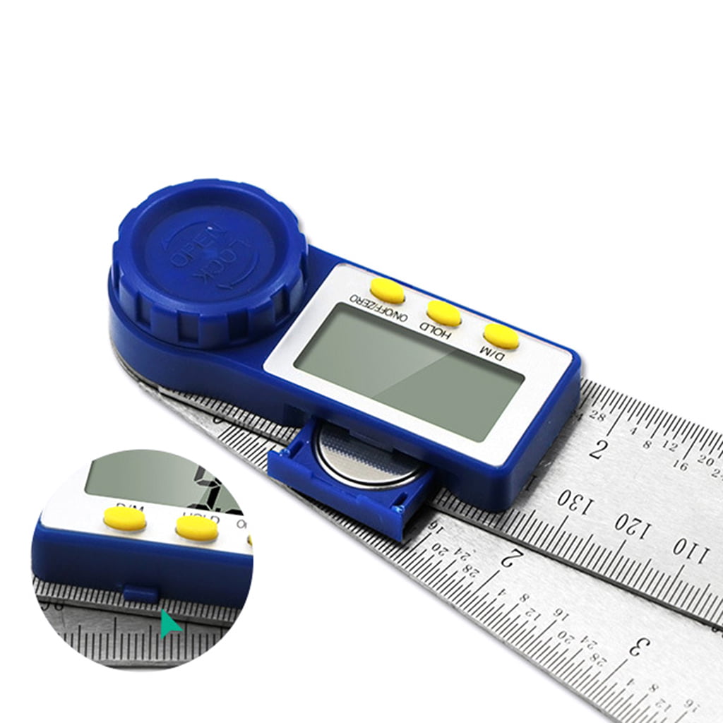 Angle Ruler,Measuring and Gauging Tools,2 in 1 Stainless Steel Digital Meter Angle Inclinometer Electron Goniometer 300mm 