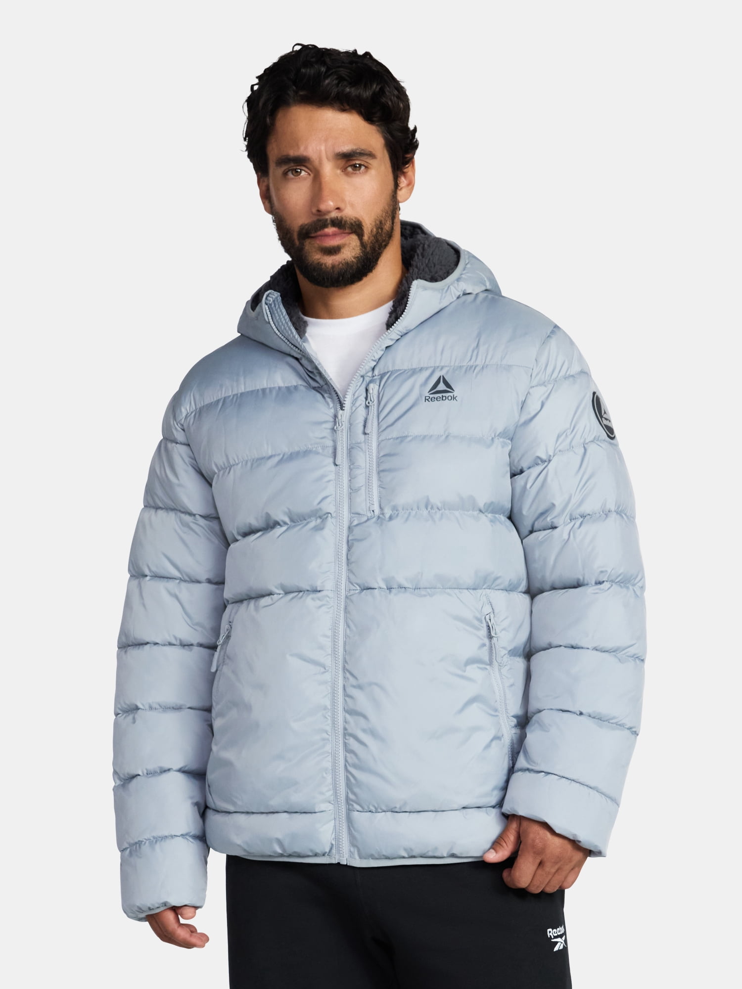 Reebok Men and Big Men's Puffer Coat with Hood, Heavyweight, Sizes S-3XL