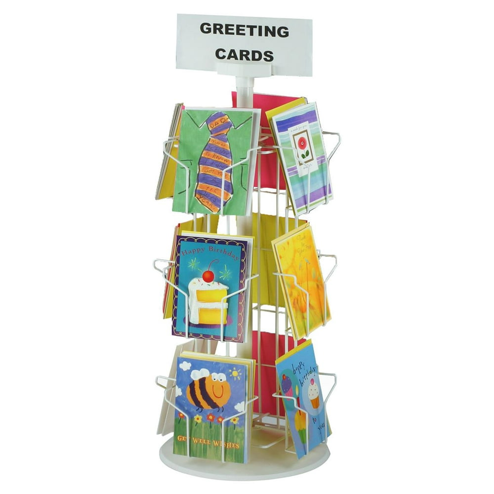 Displays2go Greeting Card Racks with (12) 5 x 7 Pockets for Counter