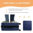thumbnail image 3 of Taoset 20-Inch Expandable Hard Shell Luggage, ABS Suitcase with Dual Spinner Wheels, TSA Accepted Lock, Wet/Dry Compartments, Lightweight & Durable for Travel, Blue, 3 of 9