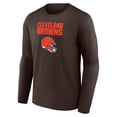 thumbnail image 2 of Men's Denzel Ward Brown Cleveland Browns Team Wordmark Player Name & Number Long Sleeve T-Shirt, 2 of 3