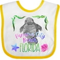 thumbnail image 3 of Inktastic Panama City Beach Florida Cute Swimming Manatee Boys or Girls Baby Bib, 3 of 4