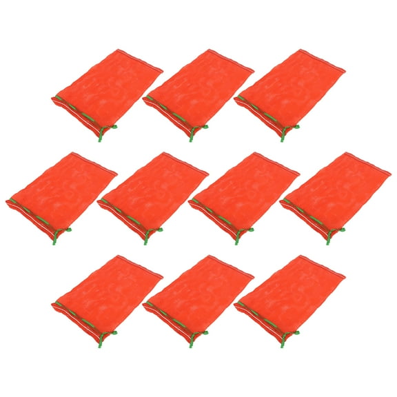 Masteelf 10pcs Reusable Mesh Vegetable Bags With Drawstring Washable Storage Bags For Onions Potatoes Fruits Seafood