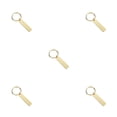 thumbnail image 2 of senveriont Stainless Steel Blank Keychain Polish Portable Rectangle Key Chain Clothes Handbag Keyring Engraving Gifts Decorative Gold 5Set, 2 of 6