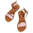 thumbnail image 2 of WIZUTIZ Sandales Plates pour Femmes Sandales Confortables de Randonnée Extensibles Sandales de Plage Chaussures à Boucle Talon Plat (O"-1) Grand Imprimé Léopard Cadeaux Fête des Mères Rose, 2 of 5