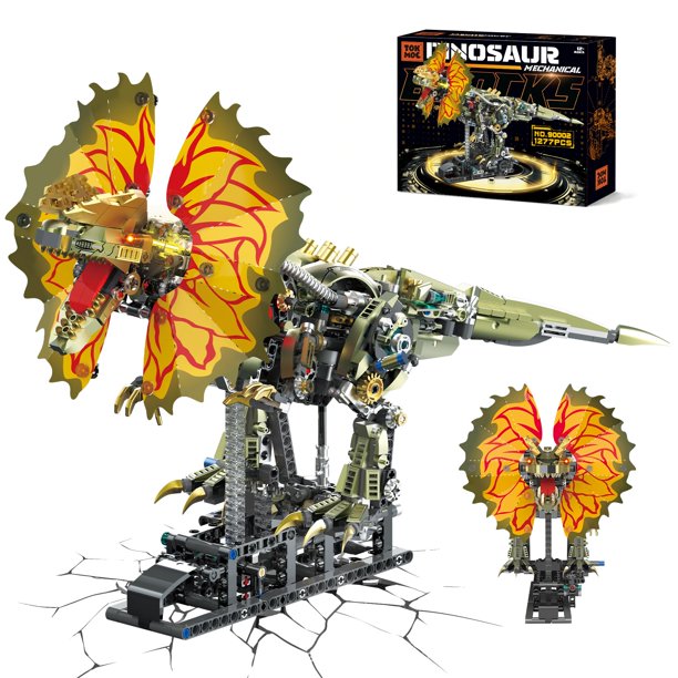 Set de construcción OrbBlaster Dilofosaurio mecánico con ojos LED