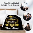 thumbnail image 2 of Graduation Blanket Gifts - 40"x50" Class of 2024 Blankets for Her Him - Senior Graduation Fuzzy Throws for High School College, 2 of 5