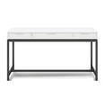 thumbnail image 4 of SIMPLIHOME Banting SOLID WOOD and Metal Modern Industrial 60 inch Wide Home Office Desk, Writing Table, Workstation, Study Table Furniture in White with 2 Drawerss, 4 of 5
