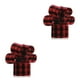 thumbnail image 4 of Injueey Accesorio de cinta con cable de lino navideño, tela de arpillera a cuadros, ambiente navideño, decoración a cuadros, envoltura negro rojo 5m 2piezas, 4 of 6