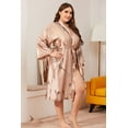 thumbnail image 4 of Women's Plus Size Ice Silk Champagne Bathrobe Homewear 1X-3X, 4 of 5