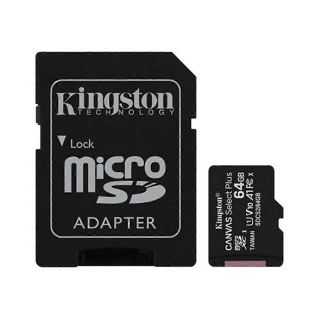Kingston Canvas Select Plus microSDXC Card with SD Adapter 64GB