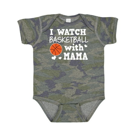 

Inktastic I Watch Basketball with Mama Gift Baby Boy Bodysuit