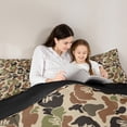 thumbnail image 6 of Feelyou Retro Camouflage Camo Bedding Comforter Set, Rustic Gorilla Wildlife Twin Comforter Sets, Green Abstract Reversible Bedding Set, Super Cozy Room Decor, 2-Piece, 6 of 9