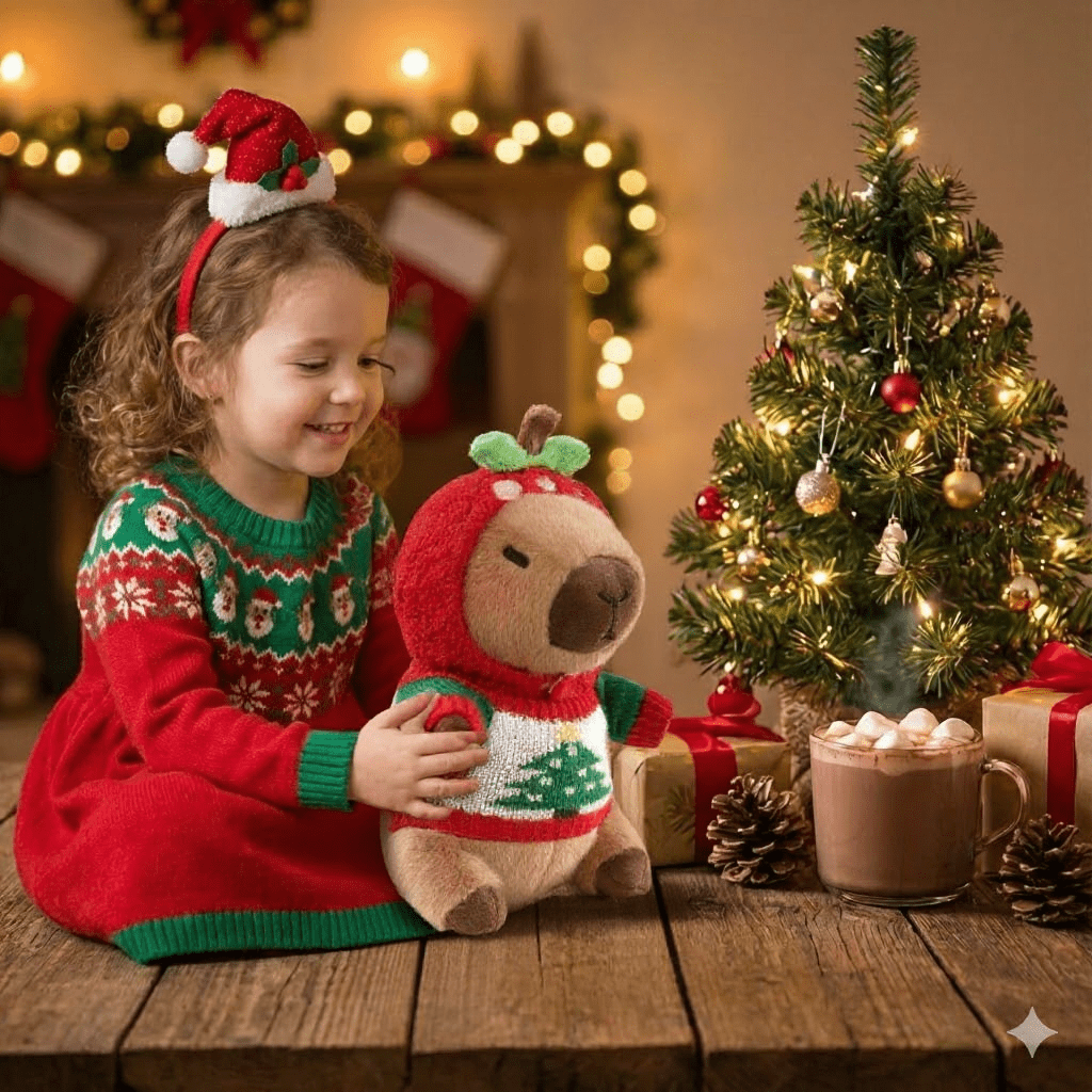 2 Capybara Plush with 12/13 pcs Clothes & Accessories, Dress Up Capybara Stuffed Animal Plush Toys, 10.2 in Cute Plushies for Girl/Boy Birthday