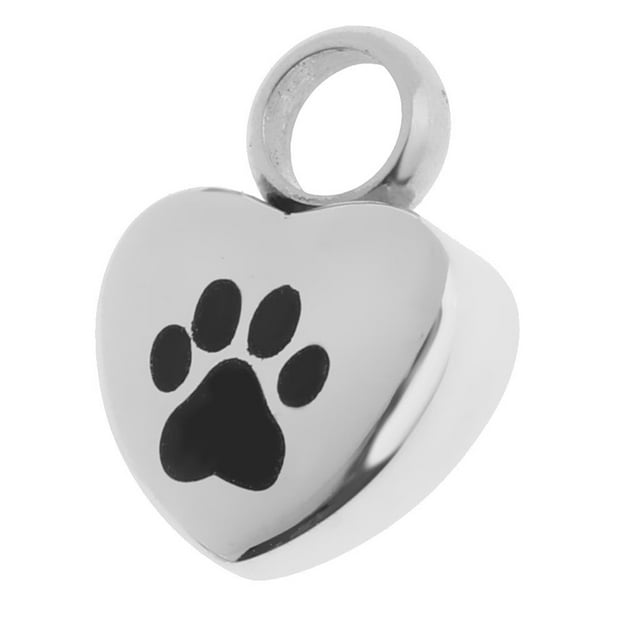 Colr de colgantes de garra de perro con de ceniza de cremación Zulema Colgante de mascota con forma de corazón