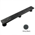 thumbnail image 3 of Neodrain 24 In Rectangular Linear Shower Drain with Brickwork Pattern Grate, Brushed 304 Stainless Steel Bathroom Floor Drain,Shower Floor Drain Includes Adjustable Leveling Feet, Hair Strainer,Black, 3 of 6