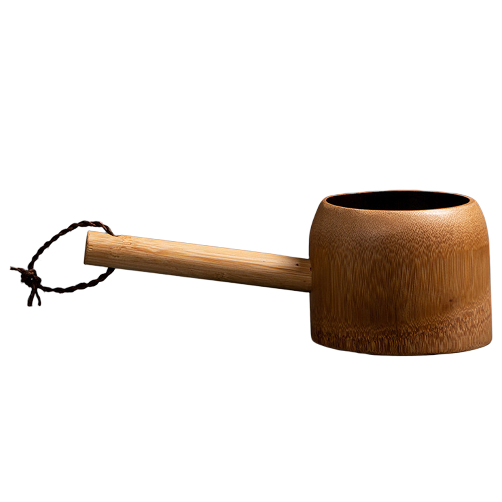 Ladle Water Scoop Cup Kitchen Spoon Bath Shower Wooden Serving Soup