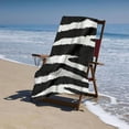 thumbnail image 4 of PHYHOO Funky Abstract Art Black White Microfiber Sand Free Beach Towel Oversized Quick Dry Absorbent for Pool Swimming Bathroom Beach Towel  30x60in, 4 of 8