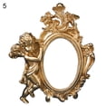 thumbnail image 2 of SPRING PARK Vintage Picture Frame Resin Golden Ornate Textured Oval Desktop Photo Frame Photo Holder Jewelry Display Frame Home Decoration, 2 of 7