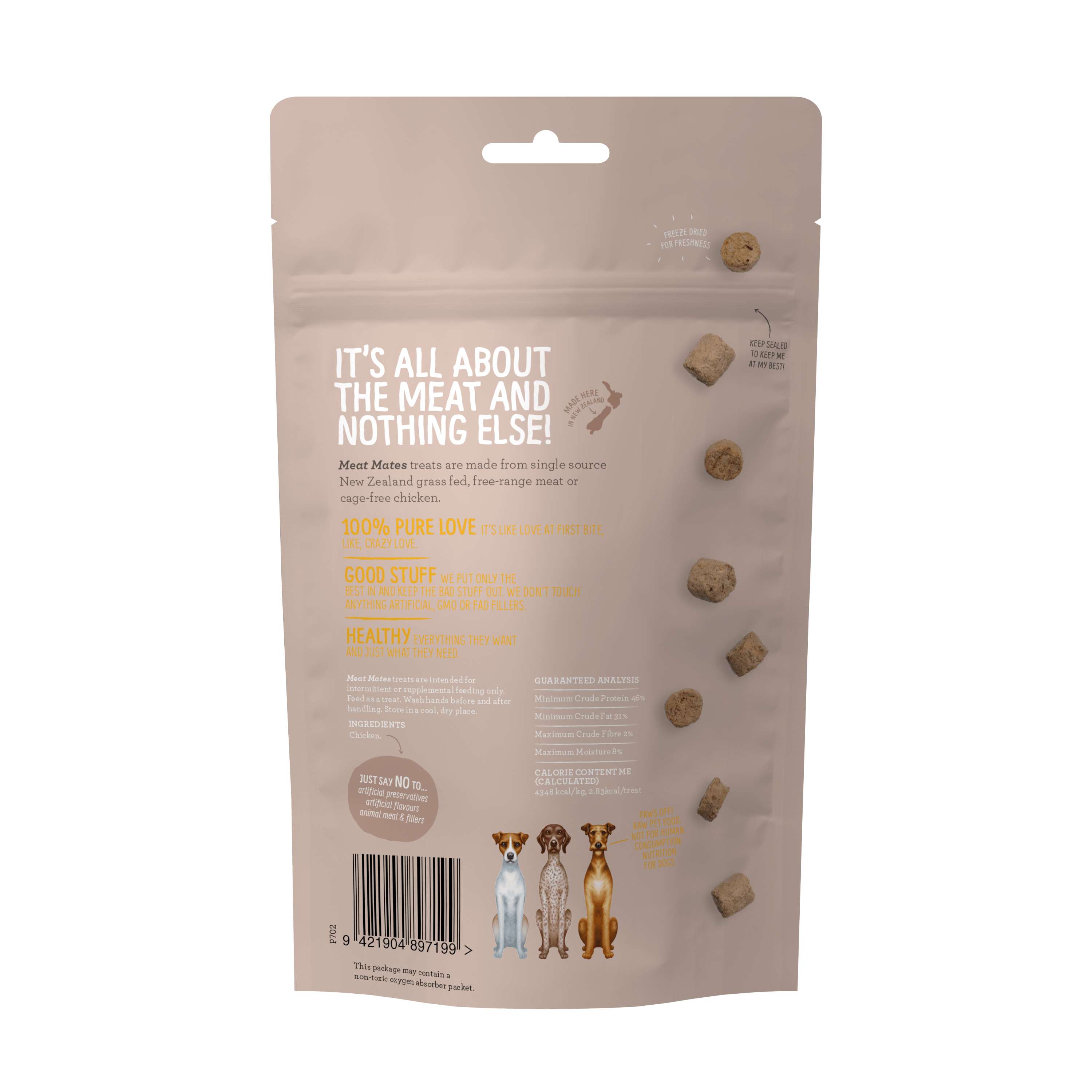 Meat Mates Chicken Freeze-Dried Dog Treats, 1.7 Oz.