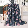 thumbnail image 2 of Dark Blue Princess Castle Night Pattern Blanket,Comfortable Soft Flannel Throw Blanket,All Season,Warm Lightweight Blankets for Sofa Bed Couch Living Room Chair,50"x60", 2 of 4