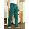 thumbnail image 4 of Vulcanodon 2 Pack Mens Plaid Sleep Pants, Cotton Pajama Pants with Pockets, Soft Lounge Pajama Bottoms for Men (Navy Plaid/Hunter Green-plaid , Large), 4 of 6
