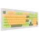thumbnail image 3 of Teclas de teclado 107 teclas, caracteres translúcidos de tres colores, diseño de arco, teclas de teclado mecánico, Matcha amarillo, 3 of 8
