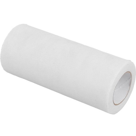 White Wedding Tulle Roll 15cm x 25 Yards for Tutu Skirts, Party Decorations, Wrapping, Crafting and Projects