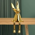 thumbnail image 2 of Baohd Sitting Rabbit Ornament Bunny Figurine for Bookshelf Living Room Bedroom Golden L, 2 of 9