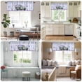 thumbnail image 6 of Lavender Truck Valances for Windows, Rod Pocket Kitchen Valance Curtains - Soft & Washable Small Window Treatment for Living Room, Bathroom, Butterfly Wisteria Flower Purple Plaid 42x12inch, 1 Panel, 6 of 9