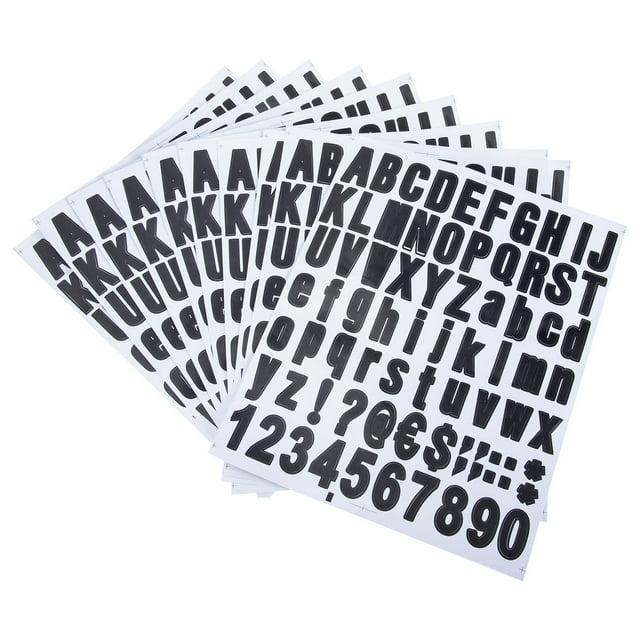 10 Sheets of Self-Adhesive Mailbox Numbers Letters Multi-purpose Labels Stickers