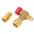 thumbnail image 1 of Válvula De Carga De Líquido De Refrigeración, Interfaz Universal Adaptador De Líquido De Refrigeración Multifuncional De 90 Grados Para R22 R32 R410, 1 of 7