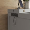 thumbnail image 5 of Queen Murphy Bed with Storage Drawer and Charging Station, USB Port, Solid Pine Cabinet Bedframe with Removable Nightstand Shelves, Chest Bed for Guest Room, Gray, 5 of 10