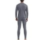 thumbnail image 3 of Conjuntos de ropa interior térmica para hombre, cuello medio liso, mangas largas, pantalones con cintura elástica, conjunto de ropa interior cálida de alta elasticidad, traje de poliéster para hombre, 3 of 3