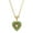 Green, variant on 1928 Jewelry Pink Heart Picture Locket Pink Rose Pendant Necklace For Women 16" + 3" Extender