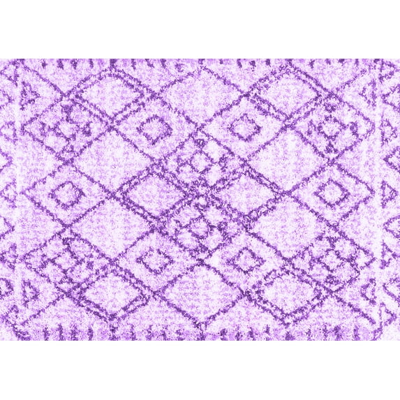 Ahgly Company Indoor Rectangle Abstract Purple Contemporary Area Rugs, 5' x 8'