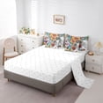 thumbnail image 5 of Erosebridal Colorful Bohemian Flowers 7 Pieces Bedding Comforter Set,Vintage Boho Exotic Style Full Bedding Set For Adults,Reversible, 5 of 7