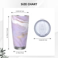 thumbnail image 4 of Salouo Lavender Glitter Foil Stripes Print 20oz Tumbler with Lid,Stainless Steel Vacuum Insulated Tumbler Durable Insulated Coffee Mug Thermal Cup with Splash Proof Sliding Lid-Straw Three-piece Set, 4 of 8