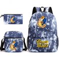 thumbnail image 1 of 3pcs Disney Beauty and the Beast Teenager Students Backpacks Schoolbags Pencil Case Shoulder Bags Boys Girls School Bags Sets, 1 of 4