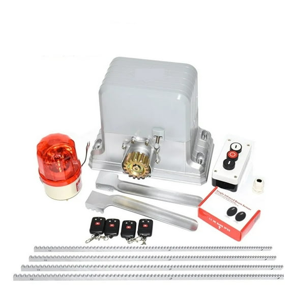 Heavy Duty Residential Gear System 1800kgs Electric Sliding Gate Opener / Door Motor With 4m Steel Racks Keyfobs Kit Optional