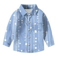 thumbnail image 5 of AUNVITO Boys & Girls Polka Dot Print Button Down Shirt Long Sleeve Casual Shirt Jacket Spring Summer 3-16 Years, 5 of 5