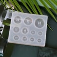 thumbnail image 4 of Qyaukm DIY Silicone Mold for Making Resin Buttons and Pendants, Multi-Size Cavity with Hole, Handmade Craft Tool, 4 of 6