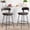 Brown, variant on Hausfame 24-Inch Industrial Swivel Faux Leather Bar Stools (Set of 2) - Grey