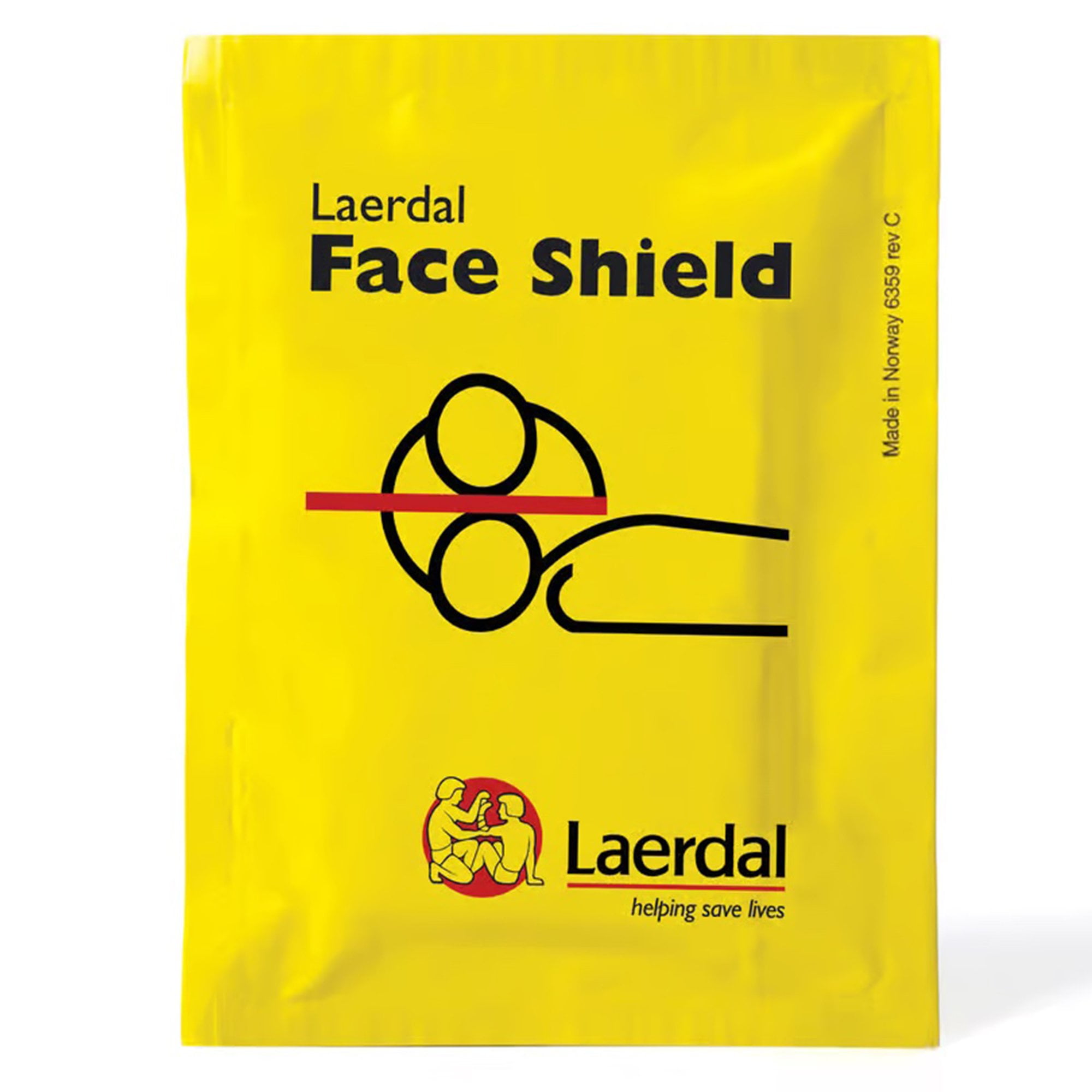 Laerdal Nylon / PVC CPR Face Shield 3.7 X 2-3/4 Inch Disposable ,50 Ct