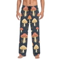 thumbnail image 7 of FORMRS Mens Pajama Pants with Pockets Sleepwear Lounge Bottoms Sizes S-2XL, Black Mushroom Pattern, 7 of 7