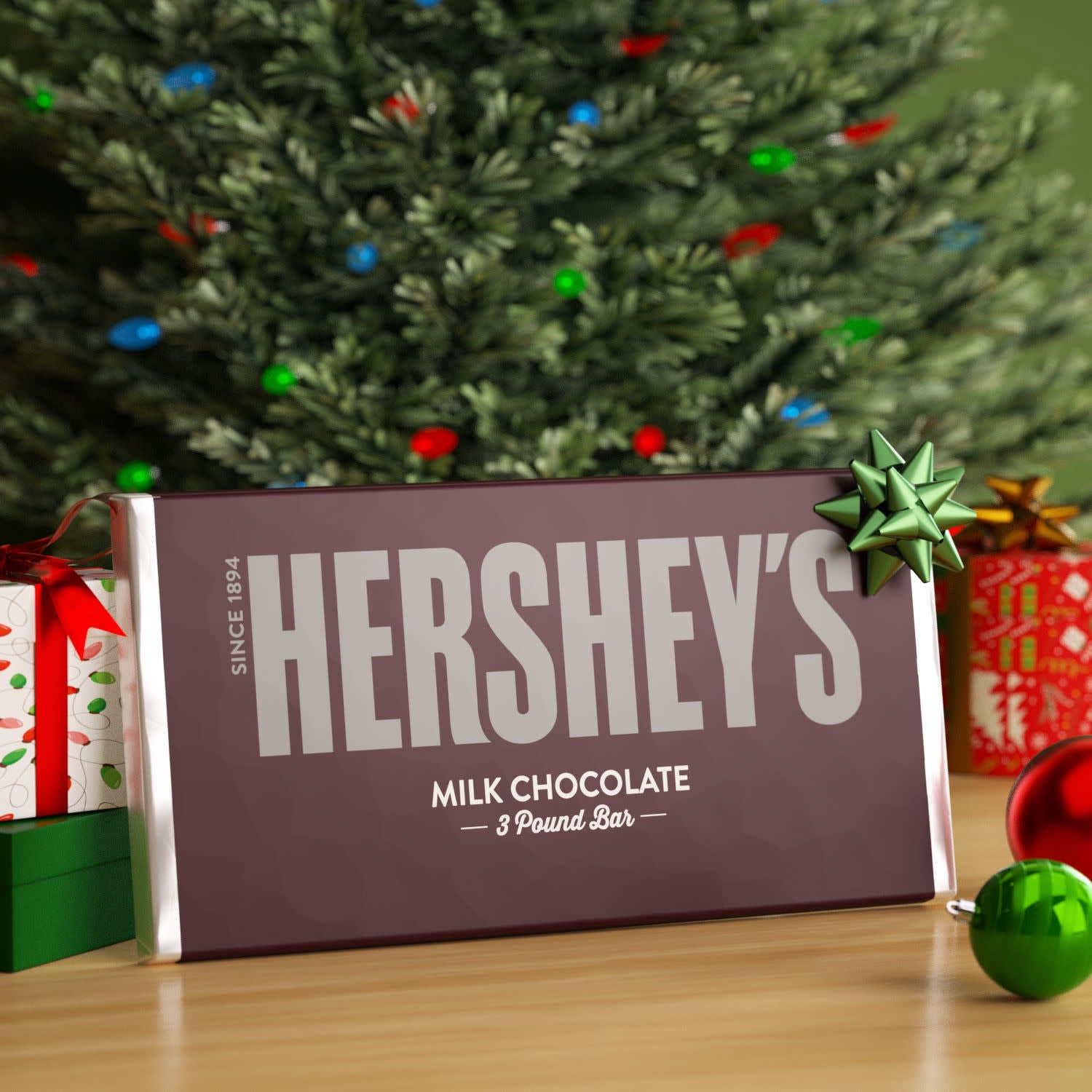 (2 pack) HERSHEY'S Milk Chocolate Candy Gift Bar, 3 lb