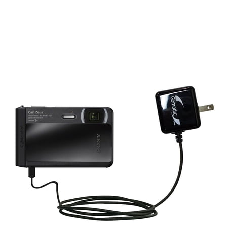 Gomadic Intelligent Compact AC Home Wall Charger suitable for the Sony DSC-TX30 - High output power with a convenient, foldable plug design - Uses Tip