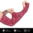 thumbnail image 3 of Easygdp Pink Glitter Adult Ice Silk Sunscreen Arm Cover with Thumbhole, Cooling Compression Arm Cover for Running, 3 of 8