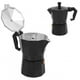 thumbnail image 1 of Cafetera para estufa, 3 tazas, 150 ml, cafetera de aluminio, fácil de operar, estilo italiano clásico Espress Cup Moka Pot(black) Cocina Octpeak NO, 1 of 7